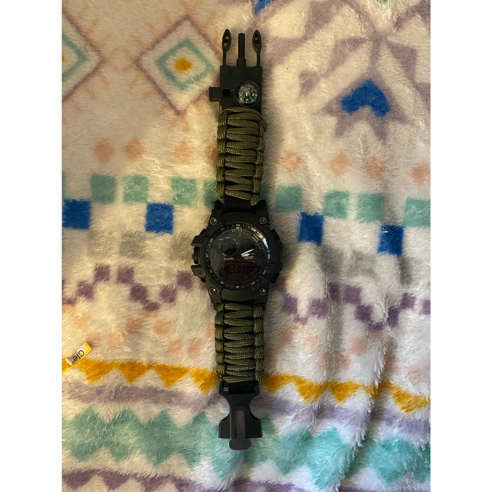 Outdoor Survival EDC Camping Equipment Tools Rope Bracelet Watch
